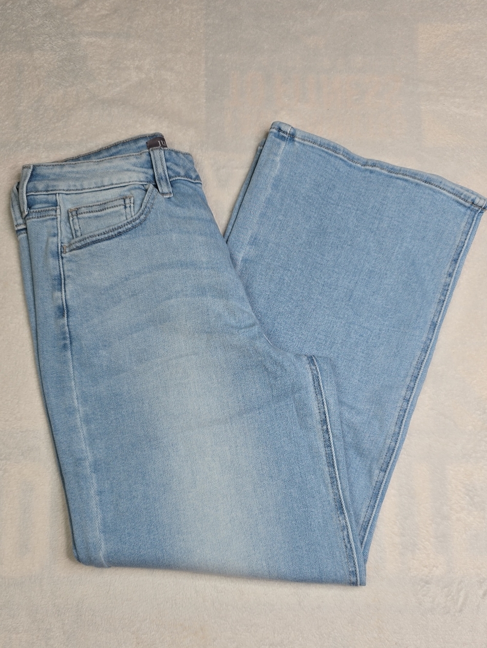 Just USA Light Wash High Rise Wide Leg Stretch Jeans Sz 8 NWT - Picture 4 of 9